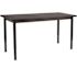 National Public Seating 24 in. x 48 in. Black Height Adjustable Heavy Duty Utility Table