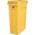 Rubbermaid Commercial Products Slim Jim 23 Gal. Yellow Vented Trash Can