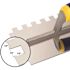 QEP 1/2 in. x 1/2 in. x 1/2 in. Comfort Grip Stainless Steel Square-Notch Flooring Trowel