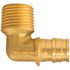 Apollo 1/2 in. x 1/2 in. MNPT PEX-A Barb Brass 90-Degree Male Elbow Fitting