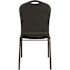 National Public Seating 9300-Series Ebony Black Deluxe Fabric Upholstered Stack Chair (2-Pack)