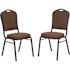 National Public Seating 9300-Series Chocolatier Deluxe Fabric Upholstered Stack Chair (2-Pack)