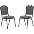 National Public Seating 9300-Series Natural Greystone Deluxe Fabric Upholstered Stack Chair (2-Pack)