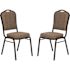 National Public Seating 9300-Series Natural Taupe Deluxe Fabric Upholstered Stack Chair (2-Pack)