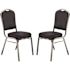 National Public Seating 9300-Series Diamond Navy Deluxe Fabric Upholstered Stack Chair (2-Pack)