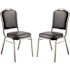 National Public Seating 9300-Series Midnight Blue Deluxe Vinyl Upholstered Stack Chair (2-Pack)