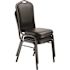 National Public Seating 9300-Series Panther Black Seat and Black Sandtex Frame Deluxe Vinyl Upholstered Stack Chair (2-Pack)