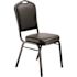 National Public Seating 9300-Series Panther Black Seat and Black Sandtex Frame Deluxe Vinyl Upholstered Stack Chair (2-Pack)