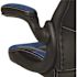 Black/Blue X10 High-Back Leather Soft Gaming Chair with Headrest and Flip-Up Arms, Ergonomic Racing Style Computer Chair