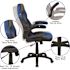 Black/Blue X10 High-Back Leather Soft Gaming Chair with Headrest and Flip-Up Arms, Ergonomic Racing Style Computer Chair