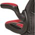 Red/Black X10 High-Back Leather Soft Gaming Chair with Headrest and Flip-Up Arms, Ergonomic Racing Style Computer Chair