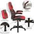 Red/Black X10 High-Back Leather Soft Gaming Chair with Headrest and Flip-Up Arms, Ergonomic Racing Style Computer Chair