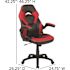 Red/Black X10 High-Back Leather Soft Gaming Chair with Headrest and Flip-Up Arms, Ergonomic Racing Style Computer Chair