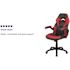 Red/Black X10 High-Back Leather Soft Gaming Chair with Headrest and Flip-Up Arms, Ergonomic Racing Style Computer Chair