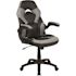 Gray/Black X10 High-Back Leather Soft Gaming Chair with Headrest and Flip-Up Arms, Ergonomic Racing Style Computer Chair