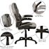 Gray/Black X10 High-Back Leather Soft Gaming Chair with Headrest and Flip-Up Arms, Ergonomic Racing Style Computer Chair