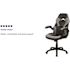 Gray/Black X10 High-Back Leather Soft Gaming Chair with Headrest and Flip-Up Arms, Ergonomic Racing Style Computer Chair