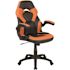 Orange X10 High-Back Leather Soft Gaming Chair with Headrest and Flip-Up Arms, Ergonomic Racing Style Computer Chair