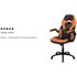 Orange X10 High-Back Leather Soft Gaming Chair with Headrest and Flip-Up Arms, Ergonomic Racing Style Computer Chair
