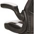 White/Black X10 High-Back Leather Soft Gaming Chair with Headrest and Flip-Up Arms,Ergonomic Racing Style Computer Chair