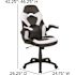 White/Black X10 High-Back Leather Soft Gaming Chair with Headrest and Flip-Up Arms,Ergonomic Racing Style Computer Chair