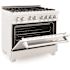 36 in. Legacy Dual Fuel Range with 6 Burner Gas Cooktop and Electric Convection Oven in Satin Stainless Steel