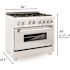 36 in. Legacy Dual Fuel Range with 6 Burner Gas Cooktop and Electric Convection Oven in Satin Stainless Steel
