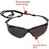 KLEENGUARD Nemesis Safety Eyewear, Smoke Mirror with Black Frame