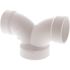 NIBCO 2 in. x 1-1/2 in. x 1-1/2 in. PVC DWV 90-Degree All Hub Double Elbow Fitting