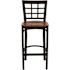Flash Furniture HERCULES Series 27.125 in. Cherry Wood Seat/Black Metal Frame Bar Stool