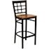 Flash Furniture HERCULES Series 27.125 in. Cherry Wood Seat/Black Metal Frame Bar Stool