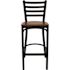 Flash Furniture Hercules Series 28.75 in. Cherry Wood Seat/Black Metal Frame Bar Stool