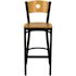 Carnegy Avenue 29.75 in. Natural Wood Back/Natural Wood Seat/Black Metal Frame Bar Stool - 2 pack
