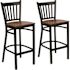Carnegy Avenue 28.75 in. Cherry Wood Seat/Black Metal Frame Bar Stool (2-pack)