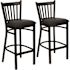 Carnegy Avenue 30.25 in. Black Vinyl Seat/Black Metal Frame Bar Stool (2-pack)