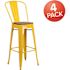 Carnegy Avenue 30.25 in. Yellow Bar Stool (4-Pack)