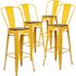 Carnegy Avenue 30.25 in. Yellow Bar Stool (4-Pack)