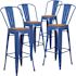 Carnegy Avenue 30.25 in. Blue Bar Stool (4-Pack)