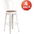 Carnegy Avenue 30.25 in. White Bar Stool (4-Pack)