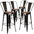 Carnegy Avenue 30.25 in. Black Bar Stool (4-Pack)