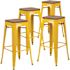 Carnegy Avenue 30 in. Yellow Bar Stool (4-Pack)
