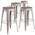 Carnegy Avenue 30 in. Silver Bar Stool - 4 pack