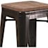 Carnegy Avenue 30 in. Black-Antique Gold Bar Stool (4-Pack)