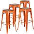 Carnegy Avenue 30 in. Orange Bar Stool (4-Pack)