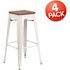 Carnegy Avenue 30 in. White Bar Stool (4-Pack)
