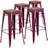 Carnegy Avenue 30 in. Purple Bar Stool (4-Pack)
