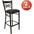 Carnegy Avenue 29.5 in. Black Vinyl Seat/Black Metal Frame Bar Stool (2-pack)