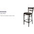 Carnegy Avenue 29.5 in. Black Vinyl Seat/Black Metal Frame Bar Stool (2-pack)