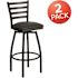 Carnegy Avenue 32 in. Black Vinyl Seat/Black Metal Frame Bar Stool (2-pack)
