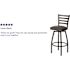 Carnegy Avenue 32 in. Black Vinyl Seat/Black Metal Frame Bar Stool (2-pack)